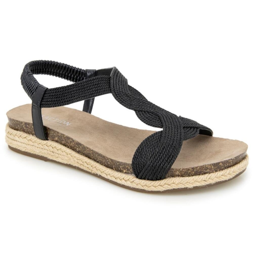 Kenneth Cole Reaction Women's Harmony Black‎ Platform Sandals Size 8